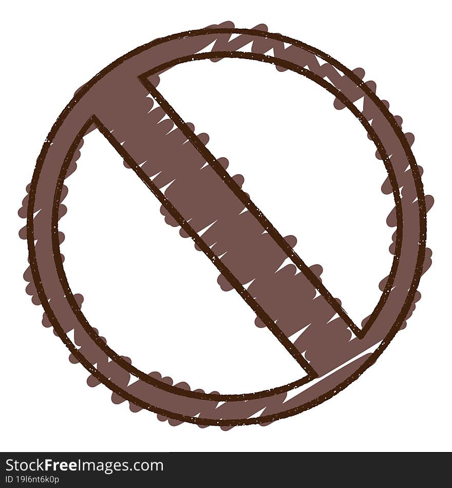 Ban Symbol Chalk Drawing