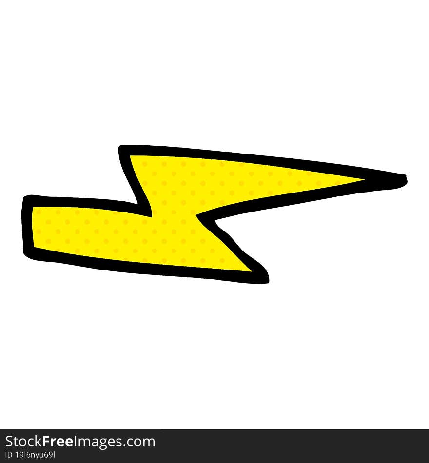 Cartoon Doodle Lightening Bolt