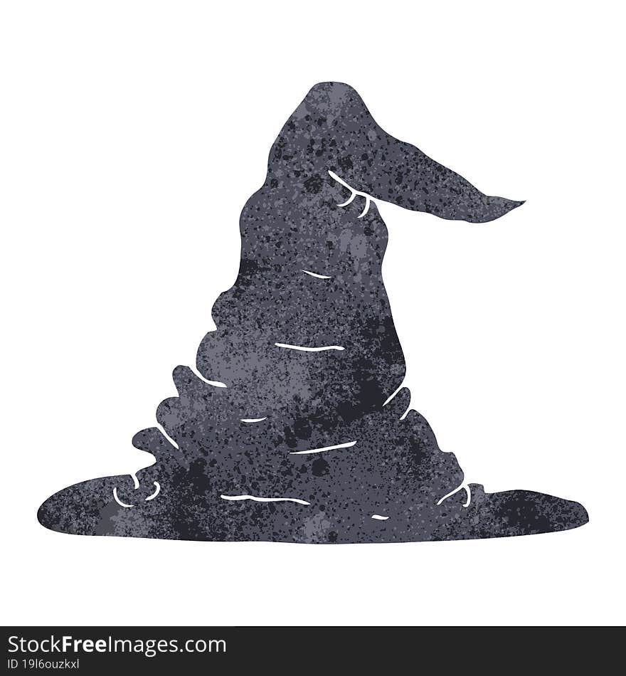 retro cartoon witch hat