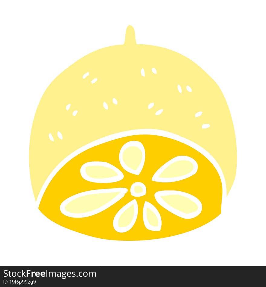 cartoon doodle lemon fruit