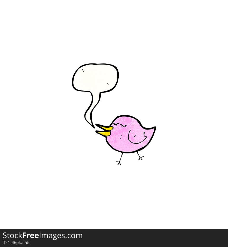 tweeting bird cartoon