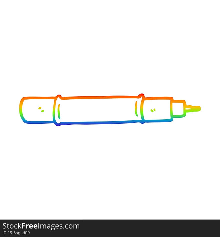 rainbow gradient line drawing cartoon pen