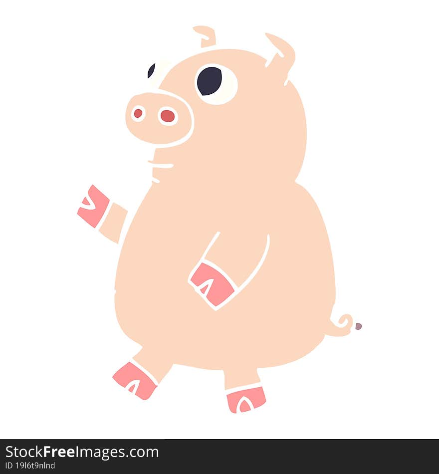 cartoon doodle funny pig