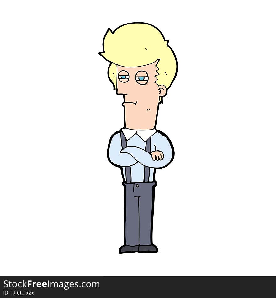 cartoon annoyed man