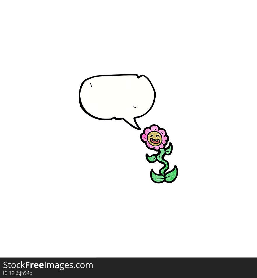 cartoon talking flower