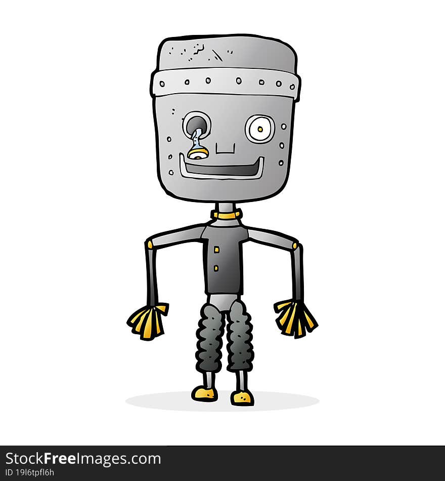 cartoon old robot