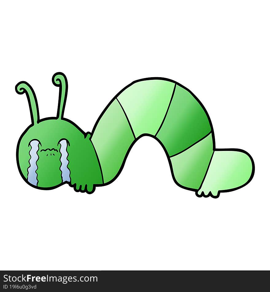 cartoon caterpillar obsessing over his regrets. cartoon caterpillar obsessing over his regrets