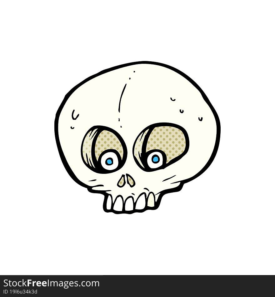 cartoon funny skull