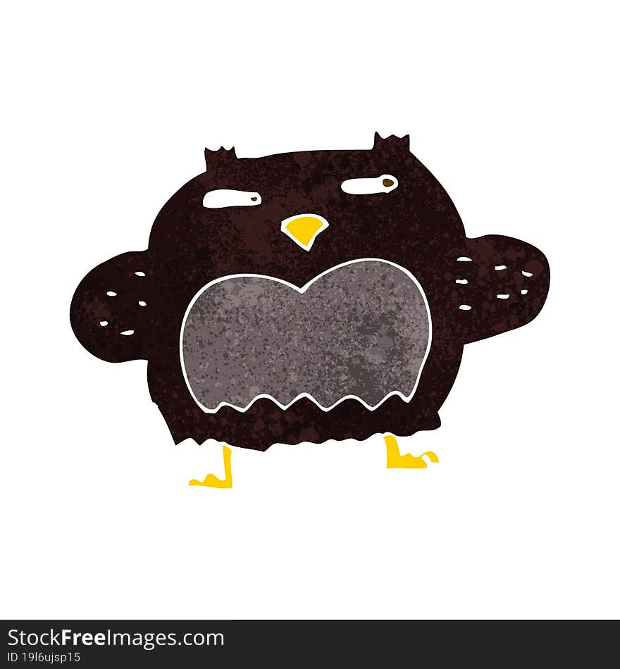 cartoon suspicious owl