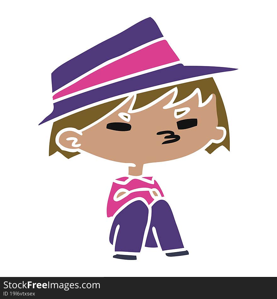 cartoon illustration of a kawaii cute boy. cartoon illustration of a kawaii cute boy