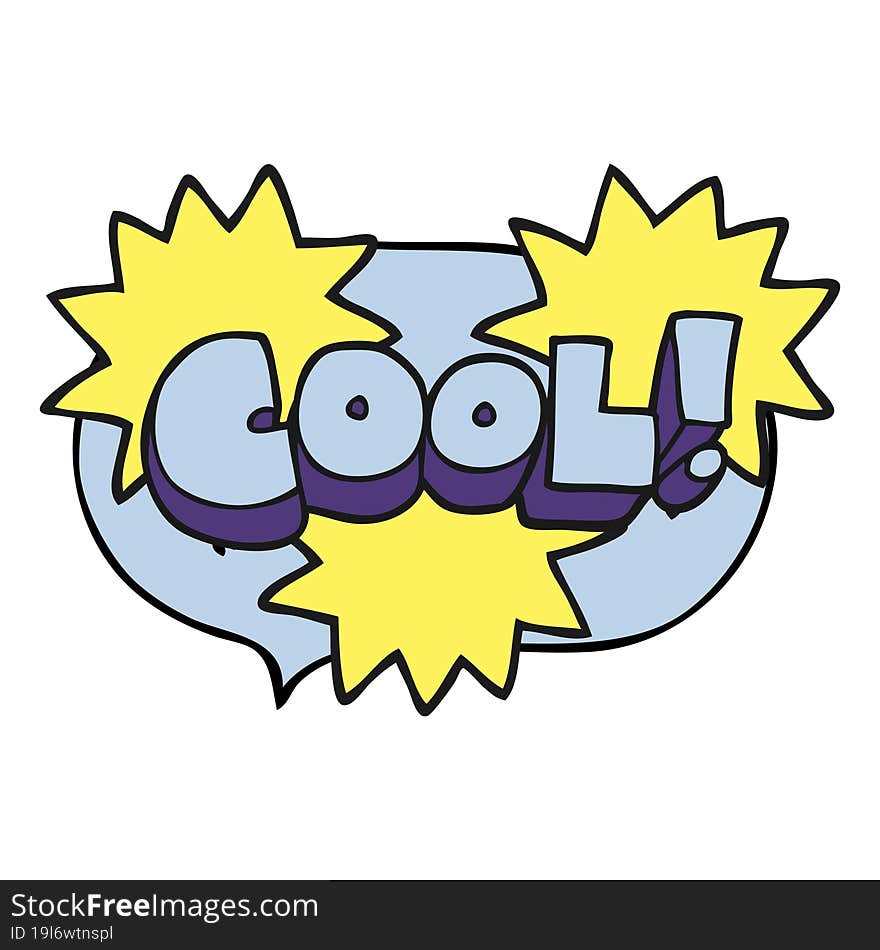 Cool Speech Bubble Cartoon Symbol