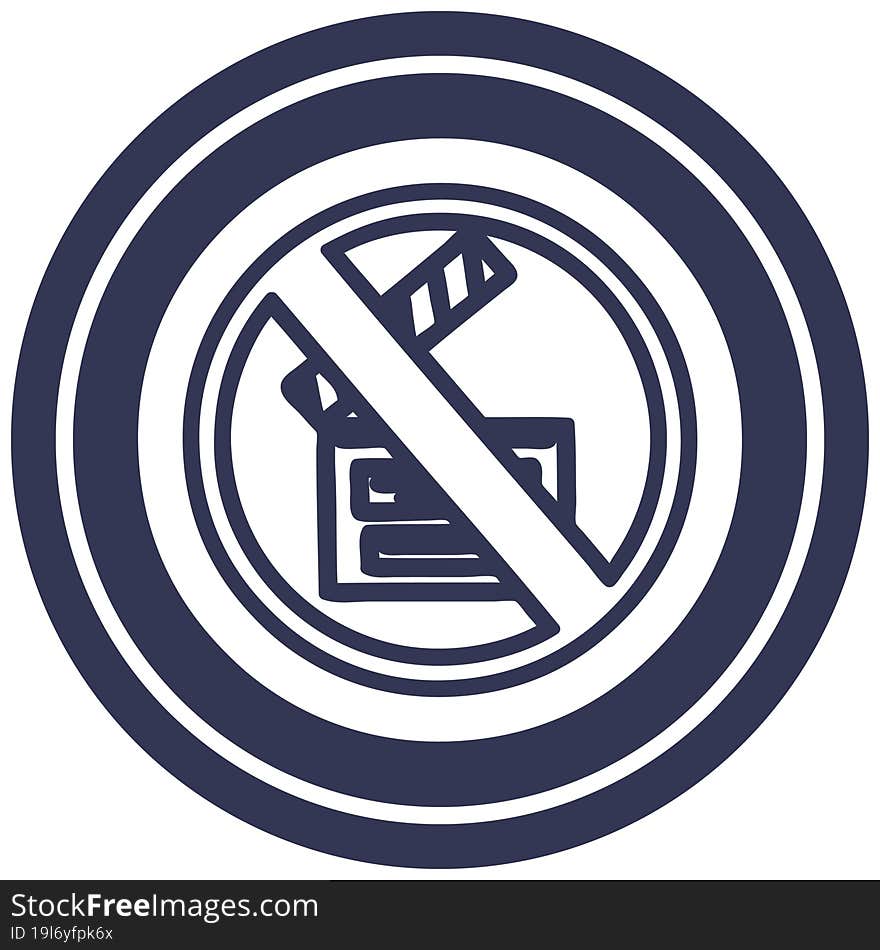 no filming circular icon