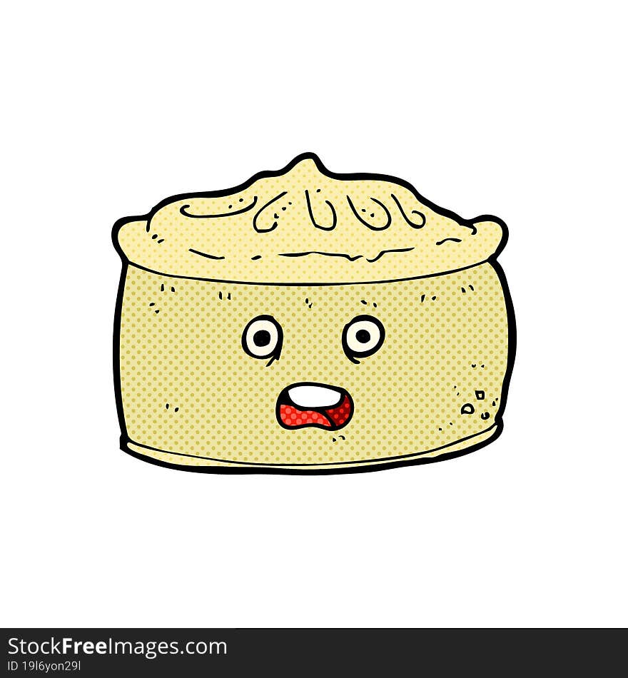 cartoon pie with face