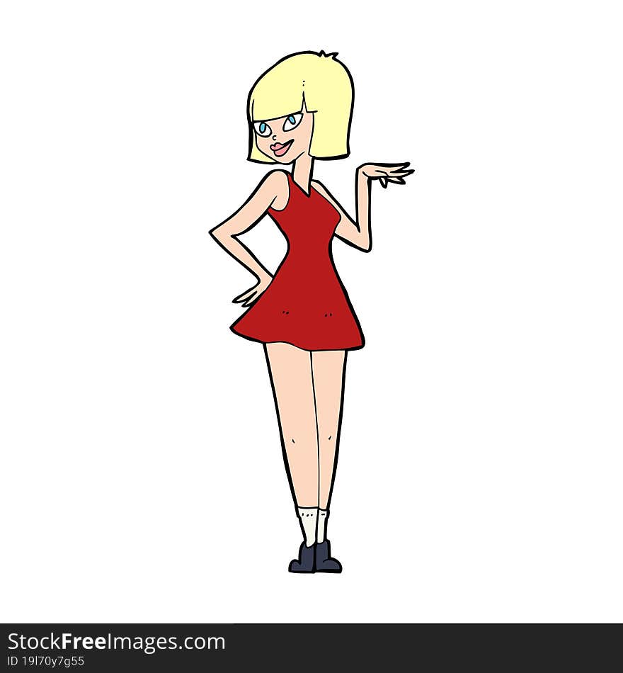 cartoon pretty woman