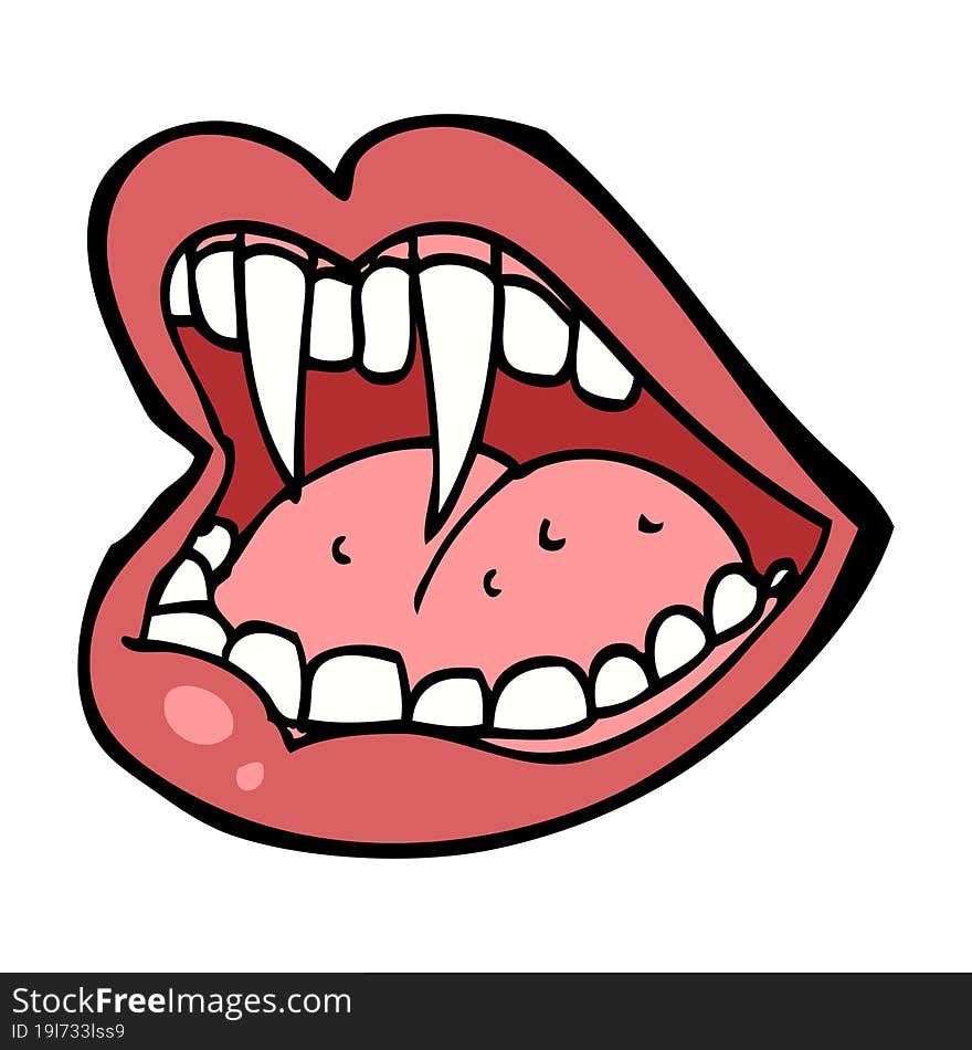 cartoon vampire mouth