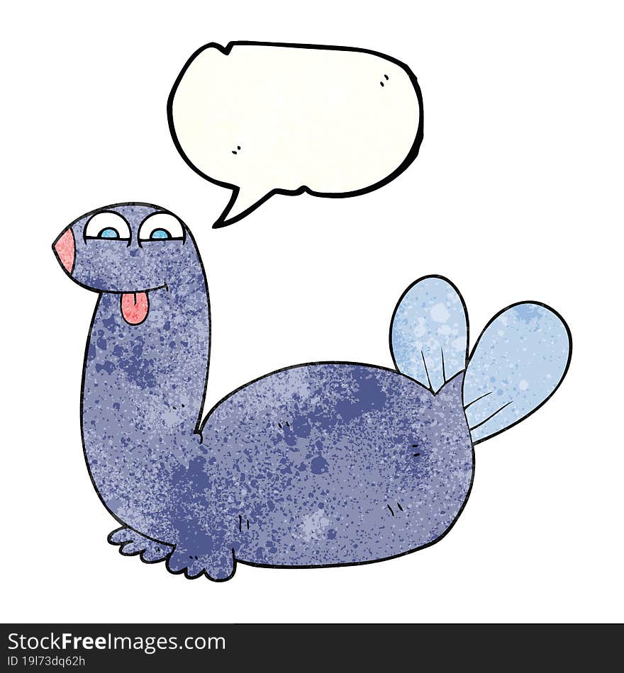 speech bubble textured cartoon seal