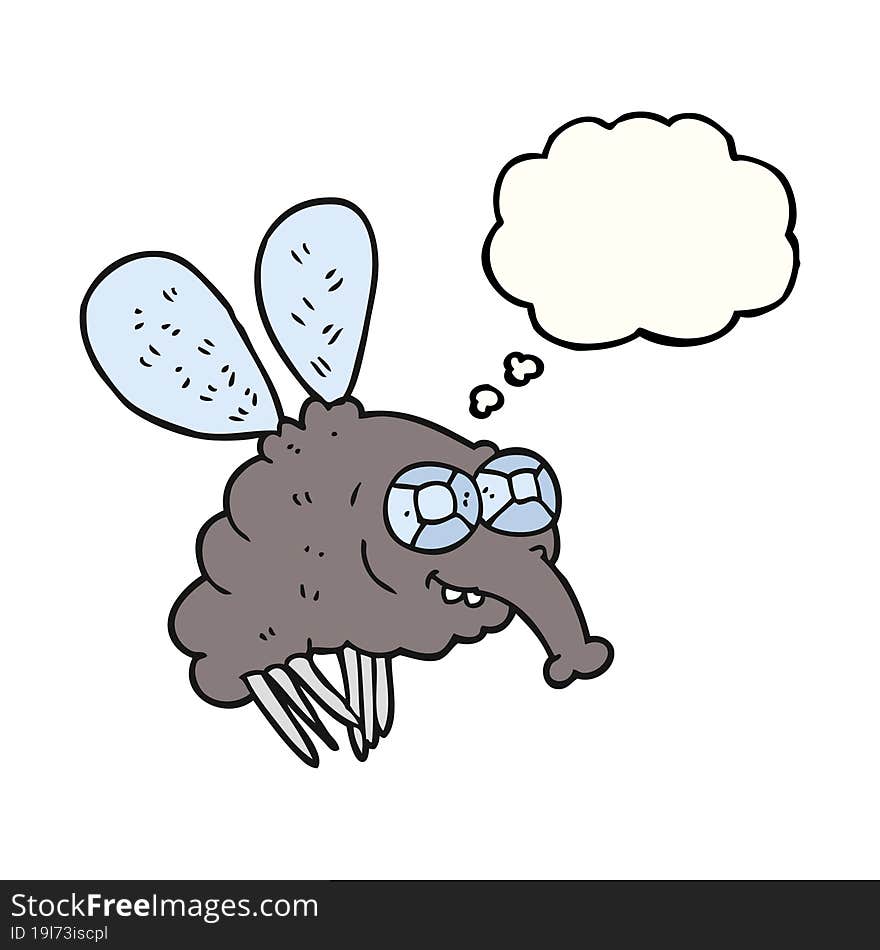 thought bubble cartoon fly