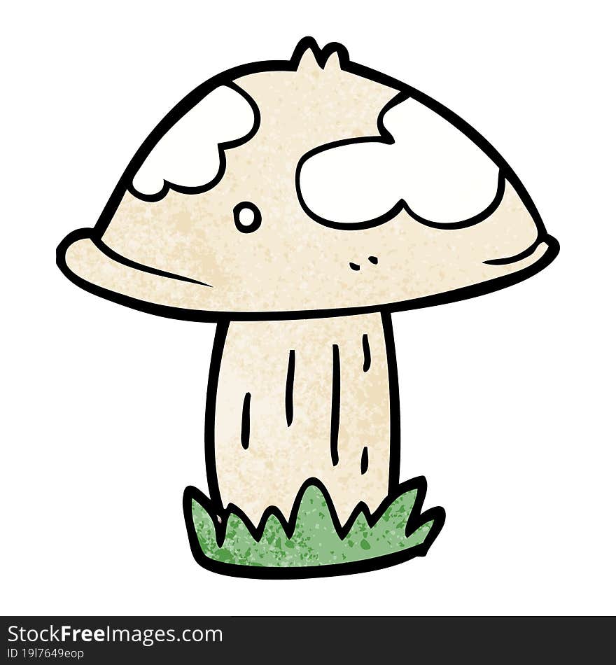 cartoon doodle wild mushroom