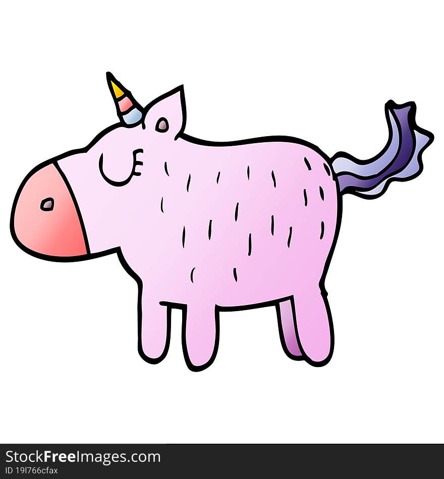 cartoon doodle cute unicorn