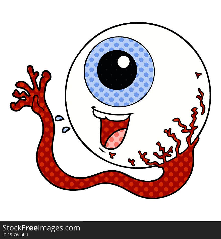 cartoon eyeball laughing. cartoon eyeball laughing