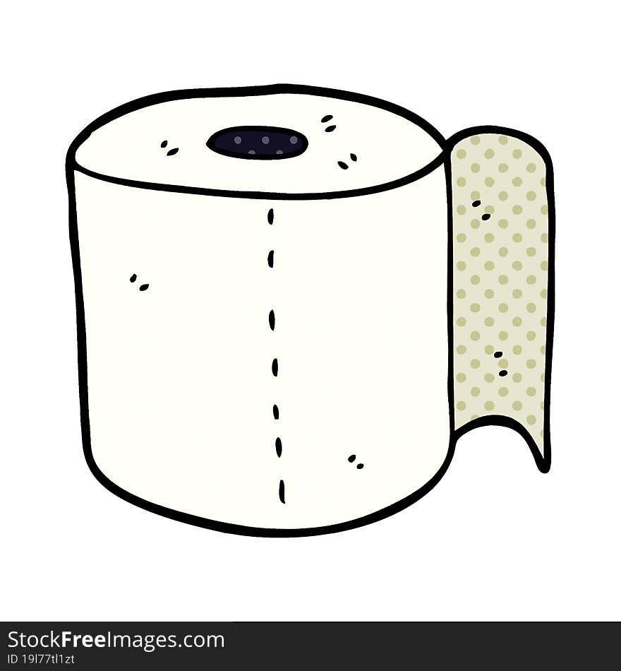 cartoon doodle toilet roll