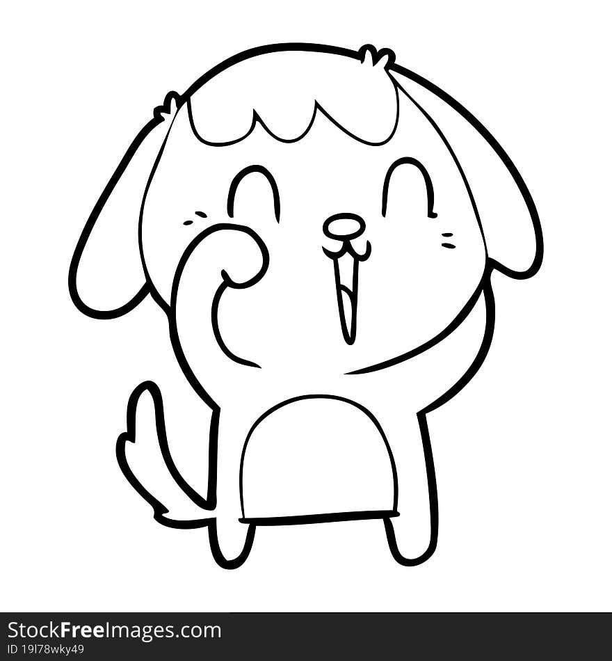 cute cartoon dog. cute cartoon dog