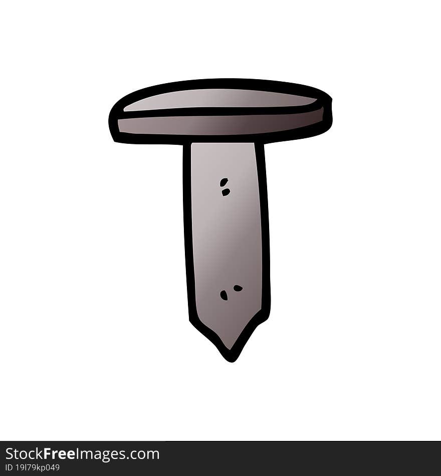 cartoon doodle iron nail