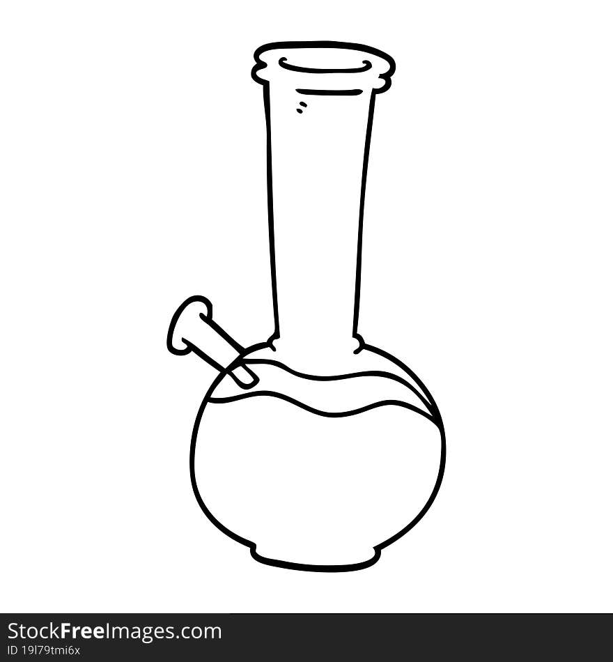 Line Drawing Cartoon Bong