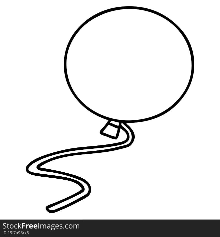 cartoon balloon floating