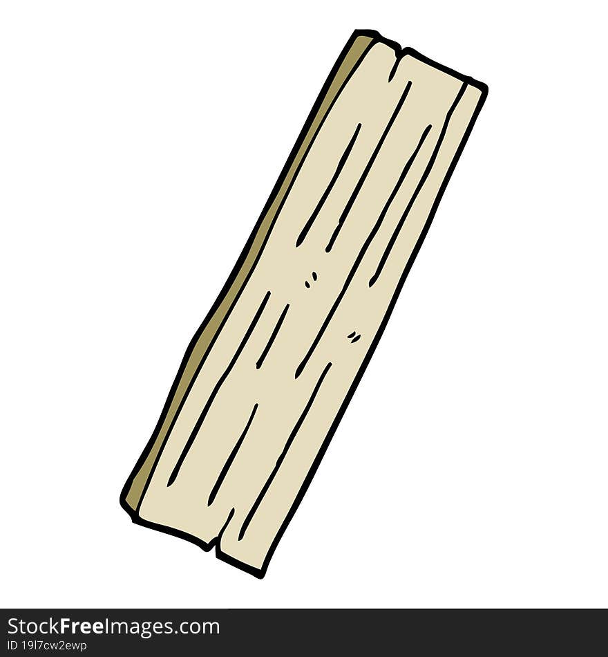 Cartoon Doodle Plank Of Wood