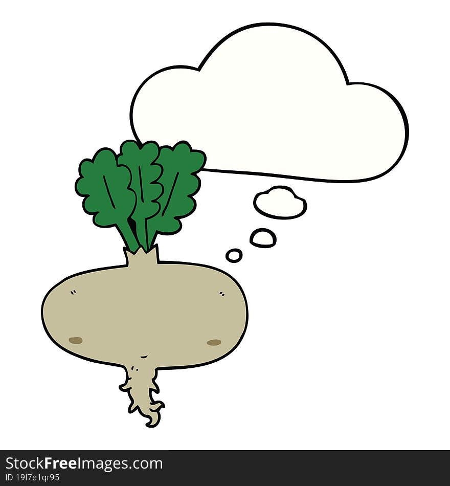 cartoon beetroot with thought bubble. cartoon beetroot with thought bubble