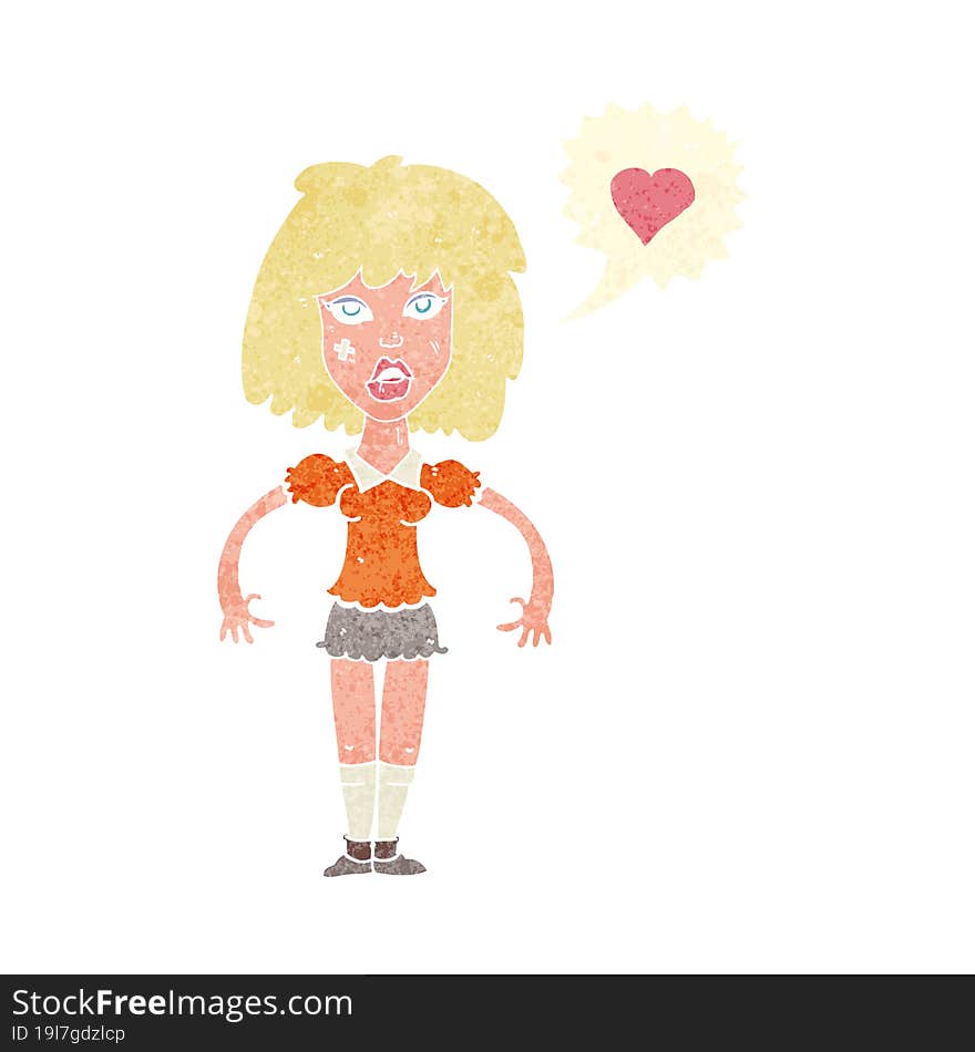 Cartoon Tough Woman In Love