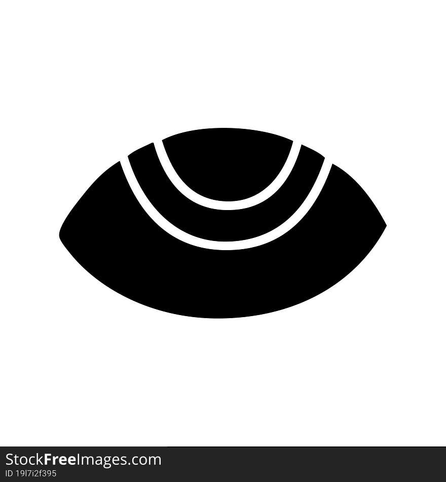 flat symbol eye looking up