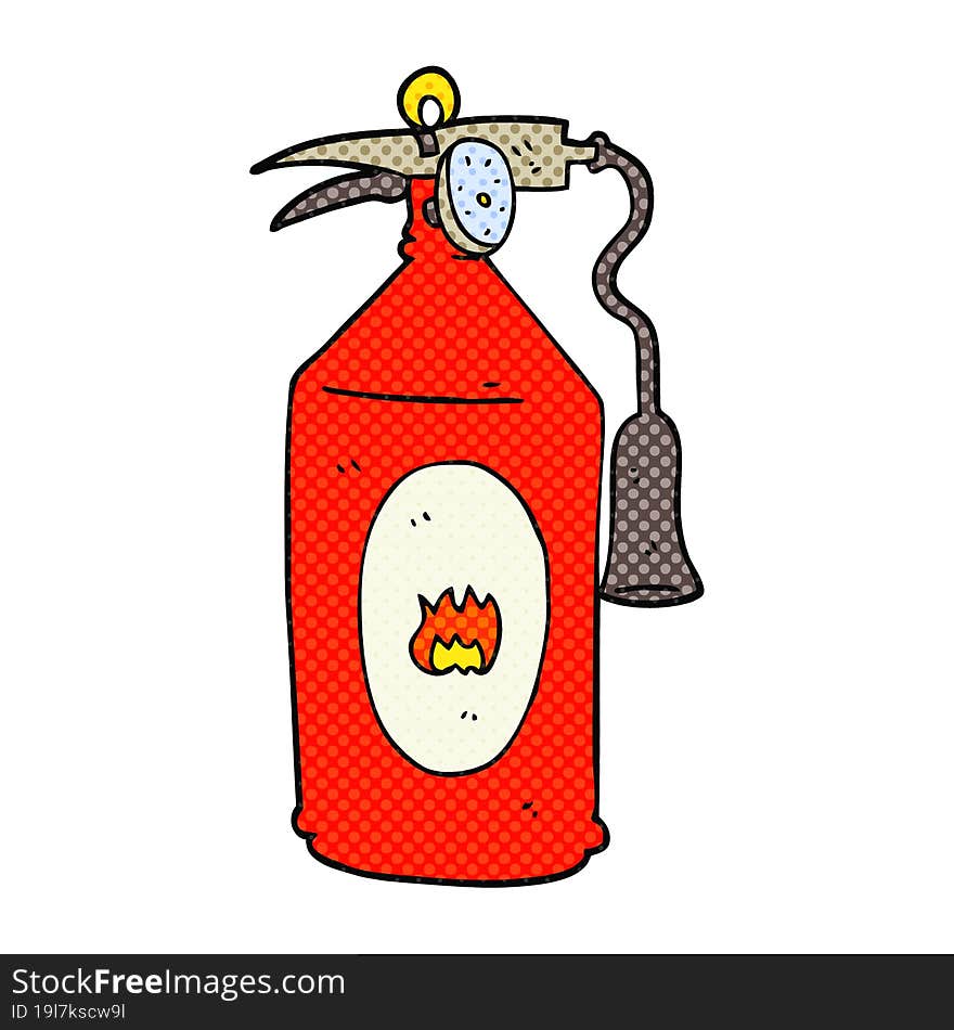 freehand drawn cartoon fire extinguisher