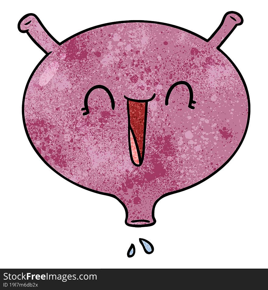 cartoon laughing bladder. cartoon laughing bladder