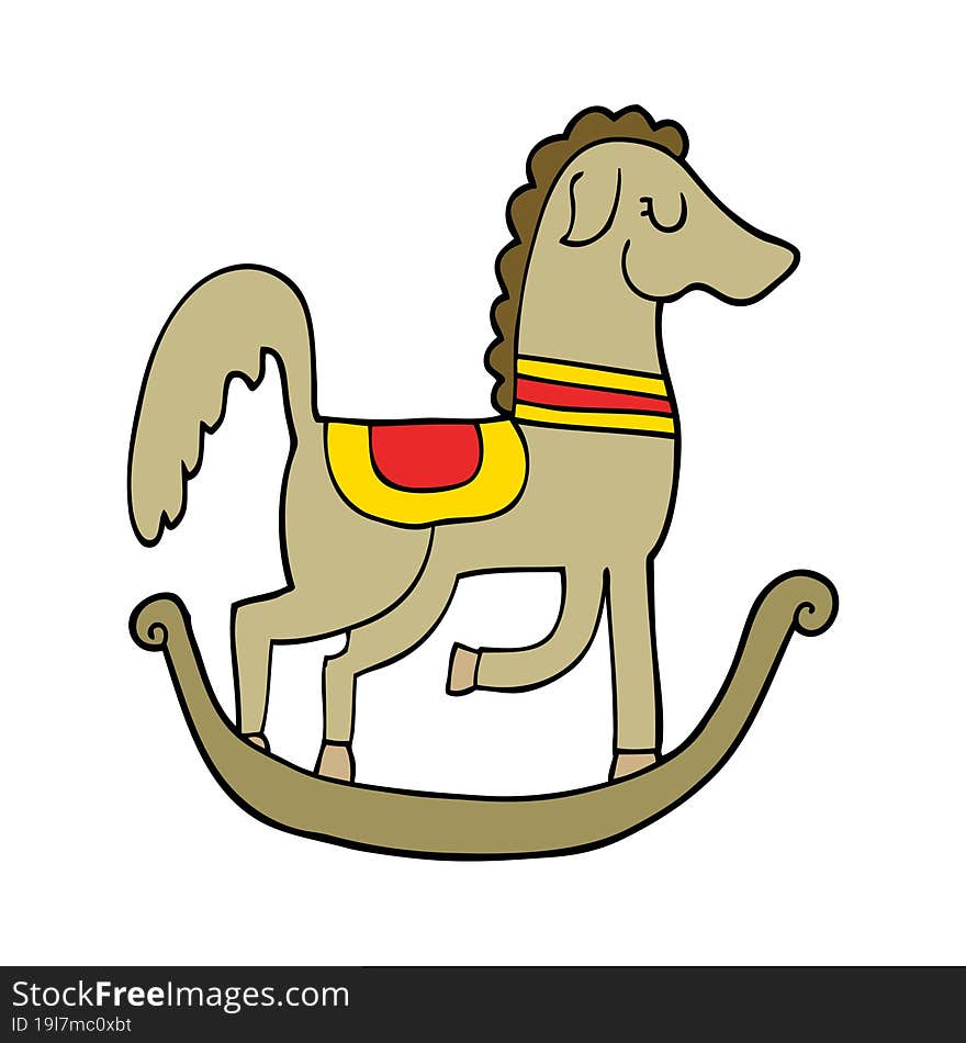 cartoon rocking horse