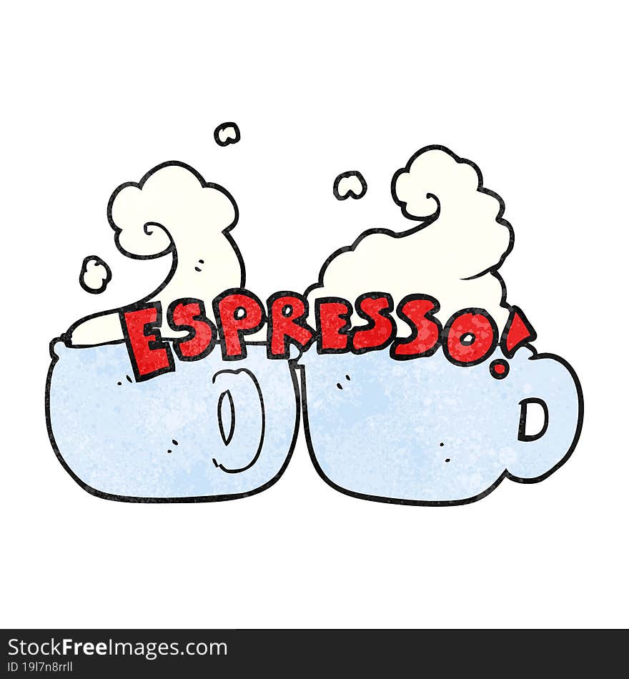 textured cartoon espresso