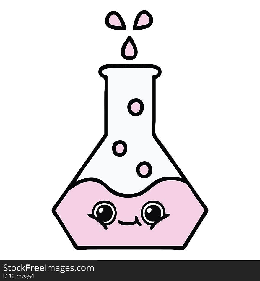 Cute Cartoon Science Beaker