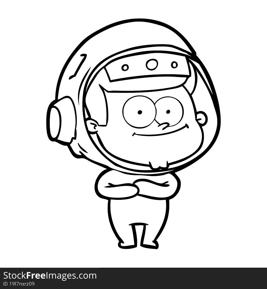 happy astronaut cartoon. happy astronaut cartoon