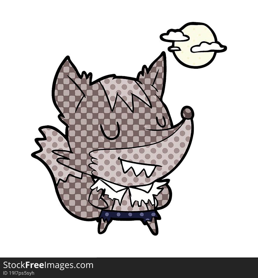 cartoon halloween werewolf. cartoon halloween werewolf