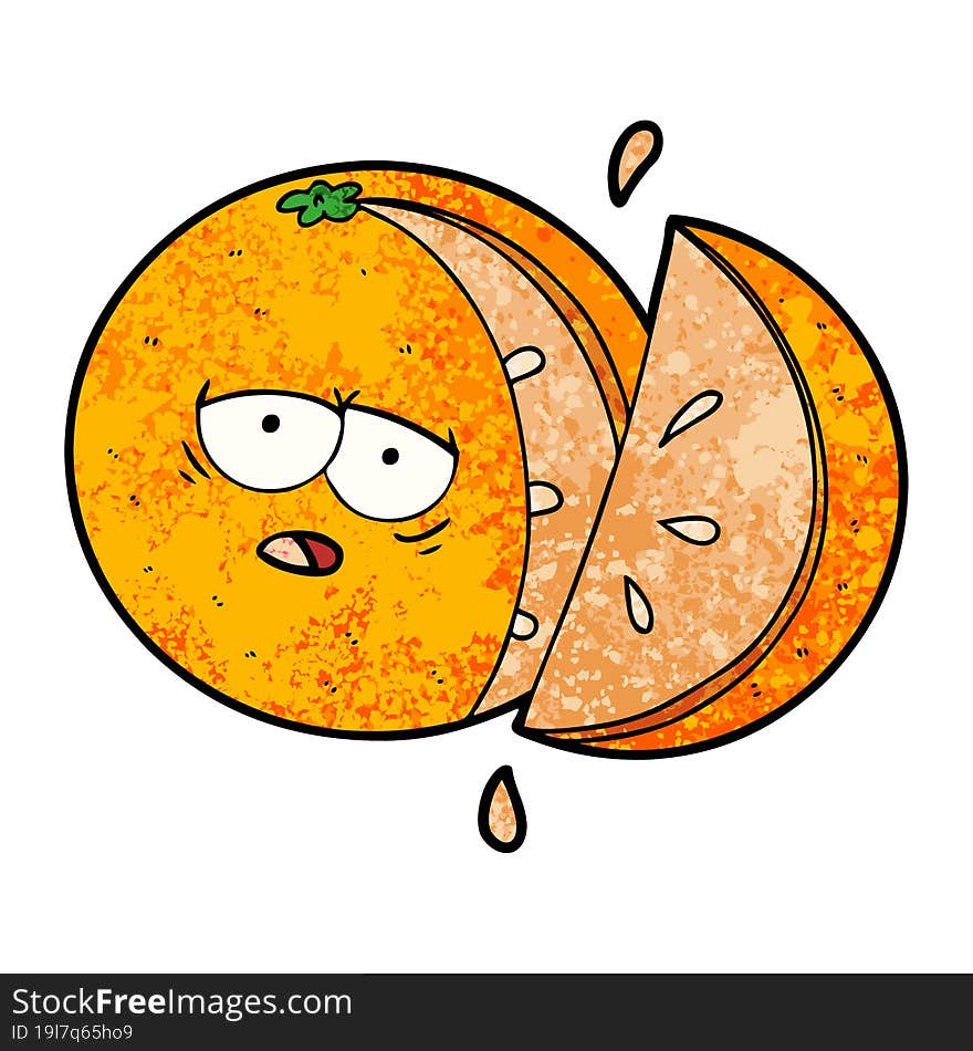 cartoon orange. cartoon orange