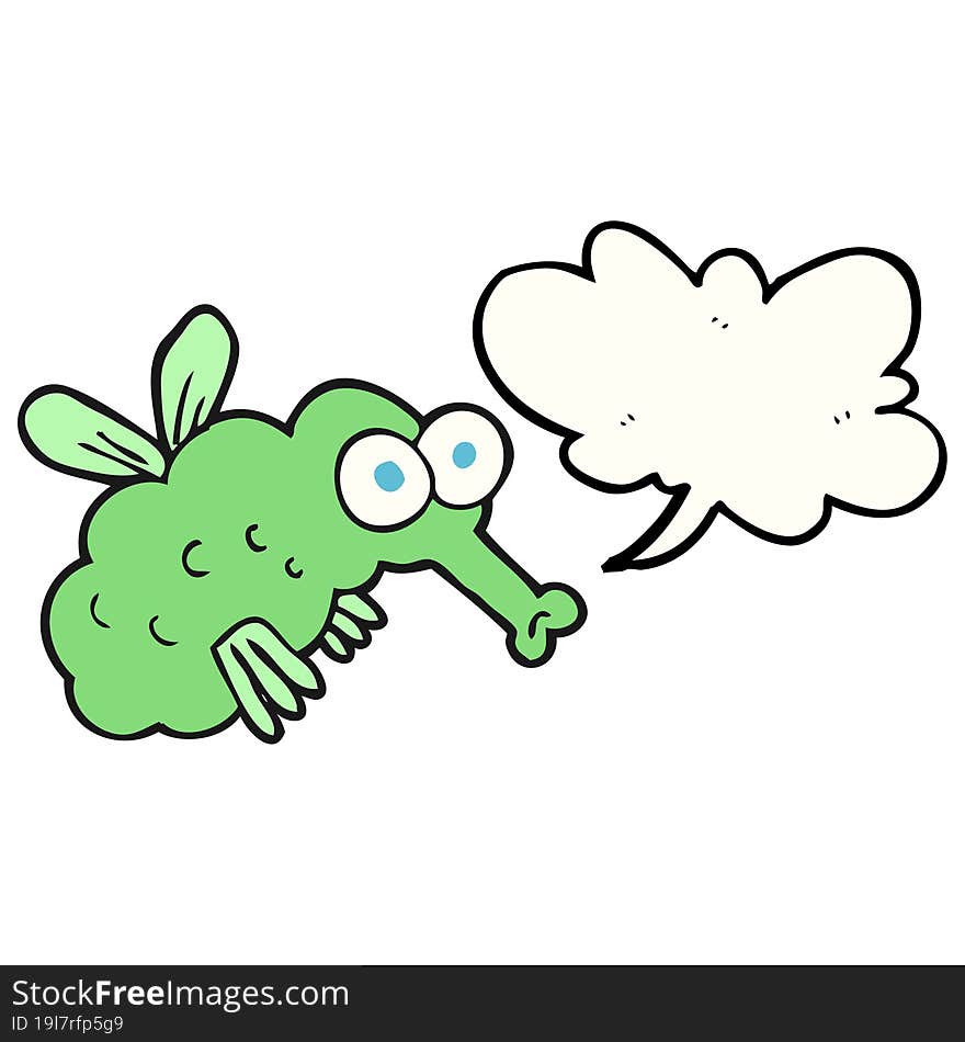 Speech Bubble Cartoon Fly