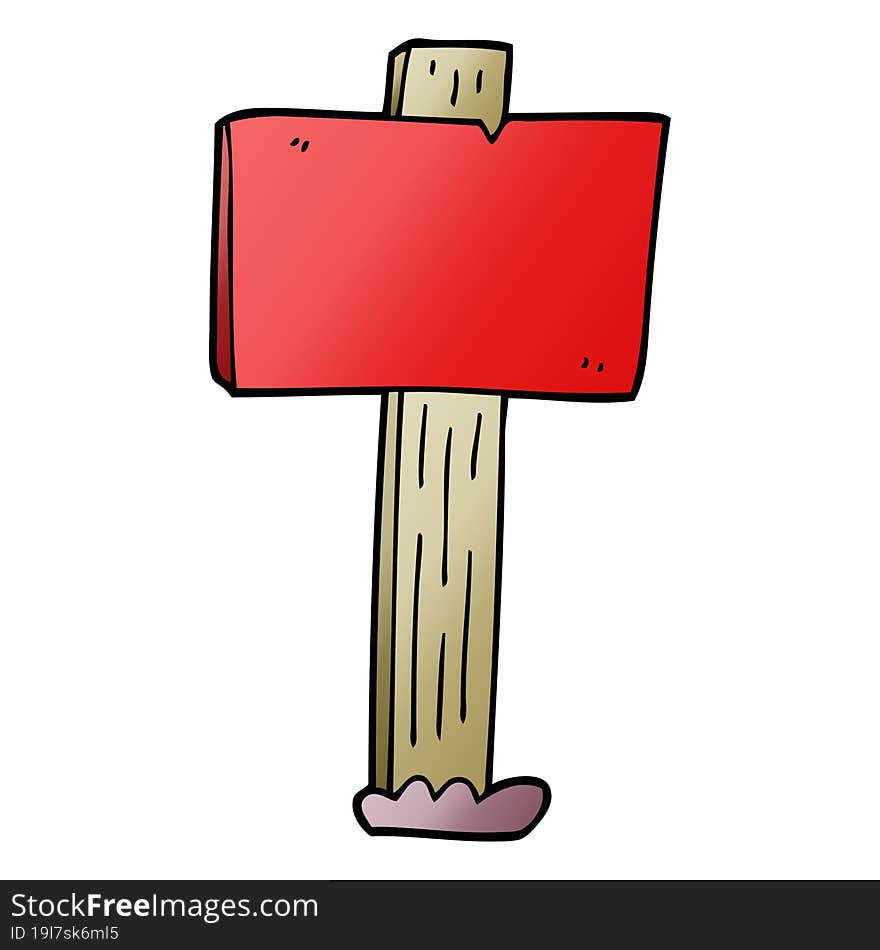 cartoon doodle sign post