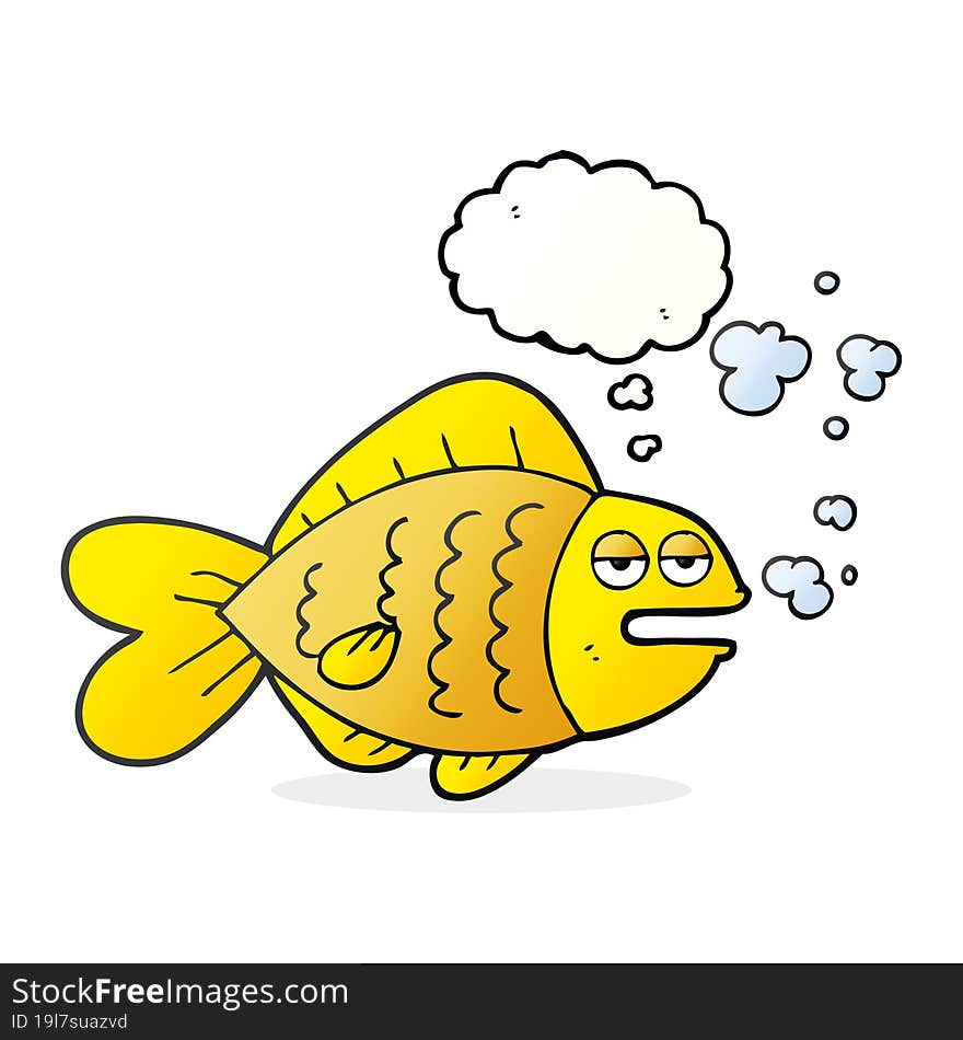 Thought Bubble Cartoon Funny Fish