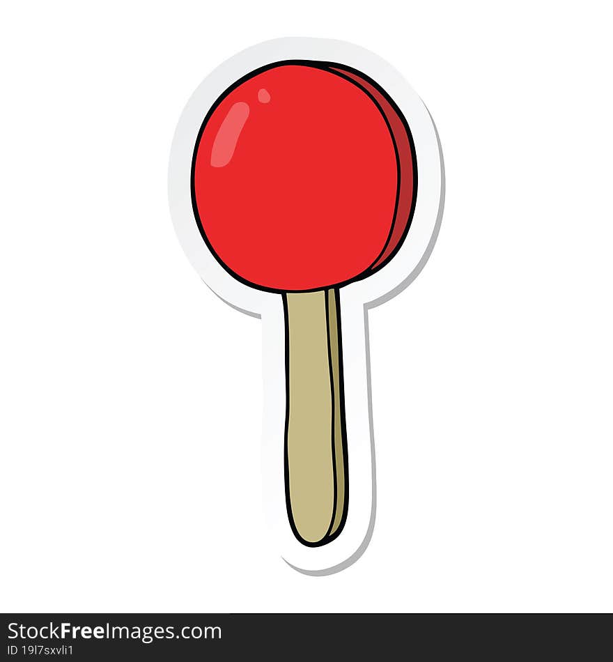 sticker of a cartoon lollipop