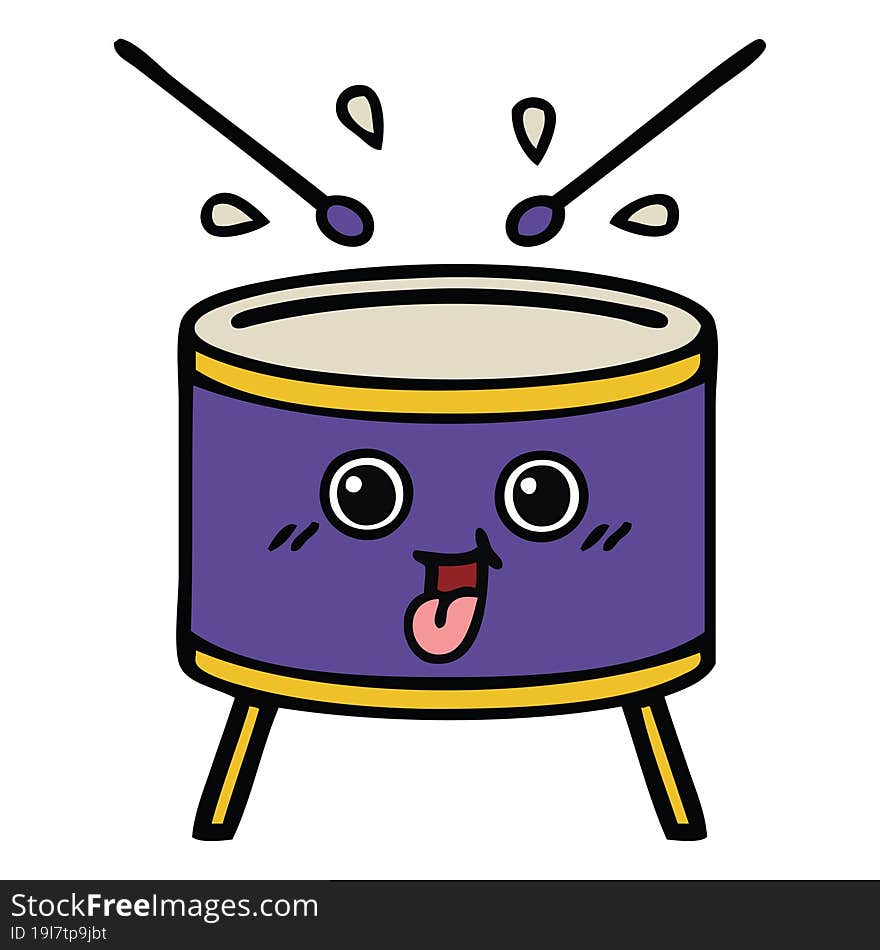 cute cartoon drum