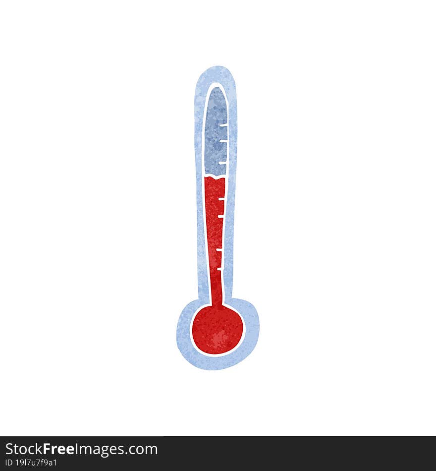 retro cartoon temperature gauge