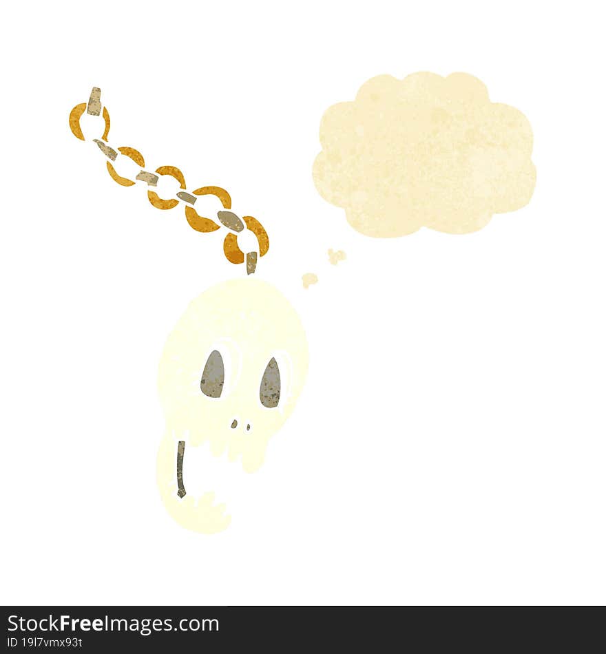 cartoon chain with thought bubble