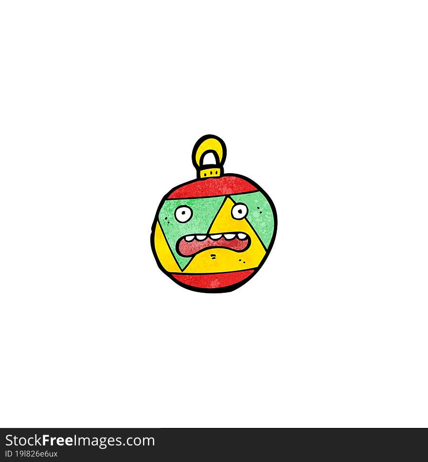 Christmas Bauble Cartoon Character