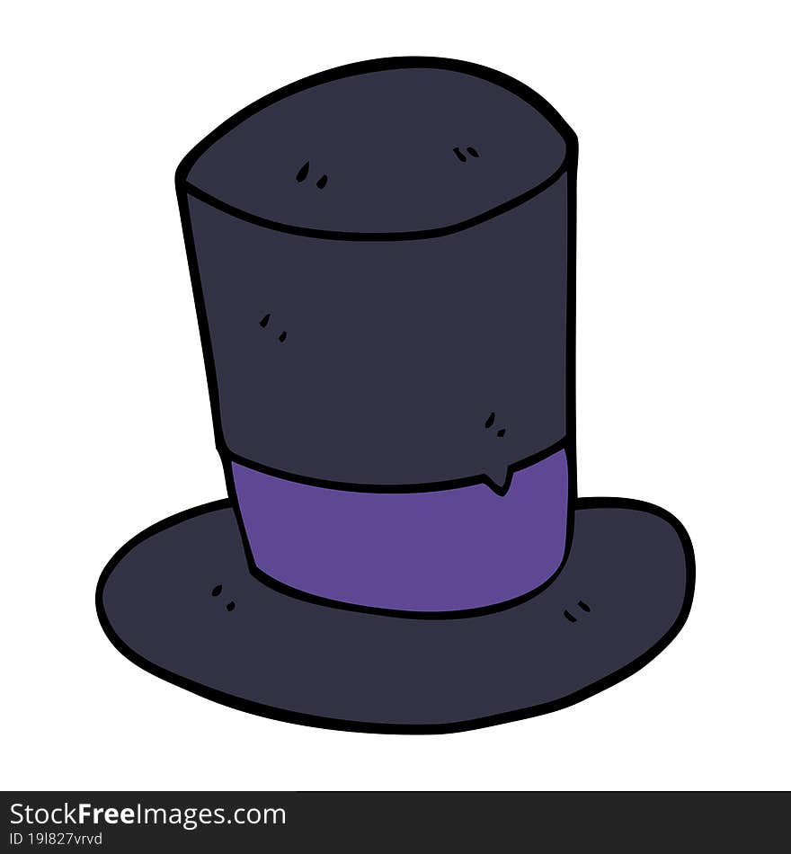 Cartoon Doodle Top Hat